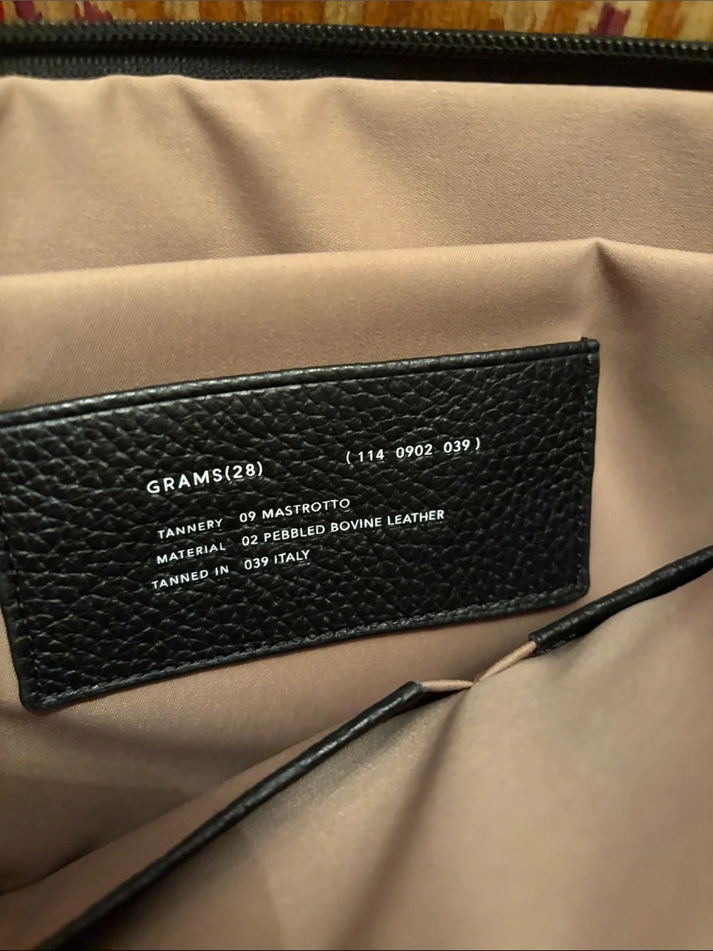 Grams(38) Black Pebbled Leather Computer Pouch